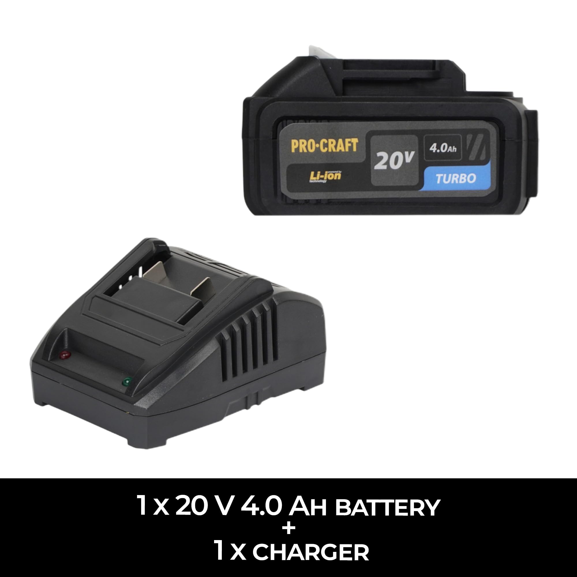 Procraft PKA32Li akumulatorowa piła łańcuchowa 20 V 203 mm bezszczotkowa + 1 x akumulator 4,0 Ah + ładowarka + walizka