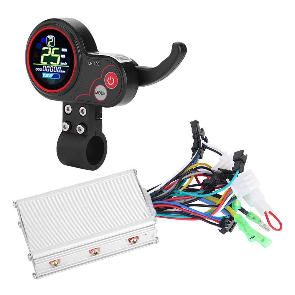 Nikou Pannello di Controllo Controller-LCD Display con Interruttore di velocità variabile Accessorio per Scooter Elettrico(48V 250 / 350W)