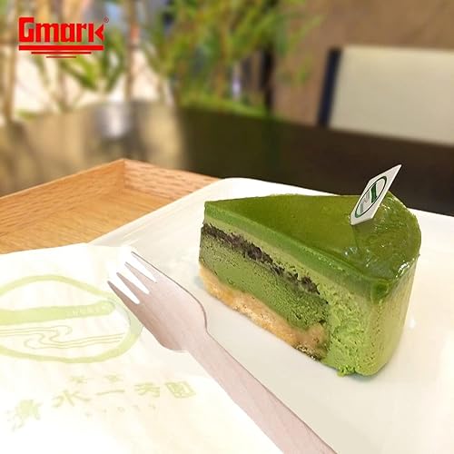 Miniatura 6 de Gmark Tenedores de madera de 100 quilates, 6.25 pulgadas de longitud, sin plástico respetuoso con el medio ambiente, cubiertos de madera