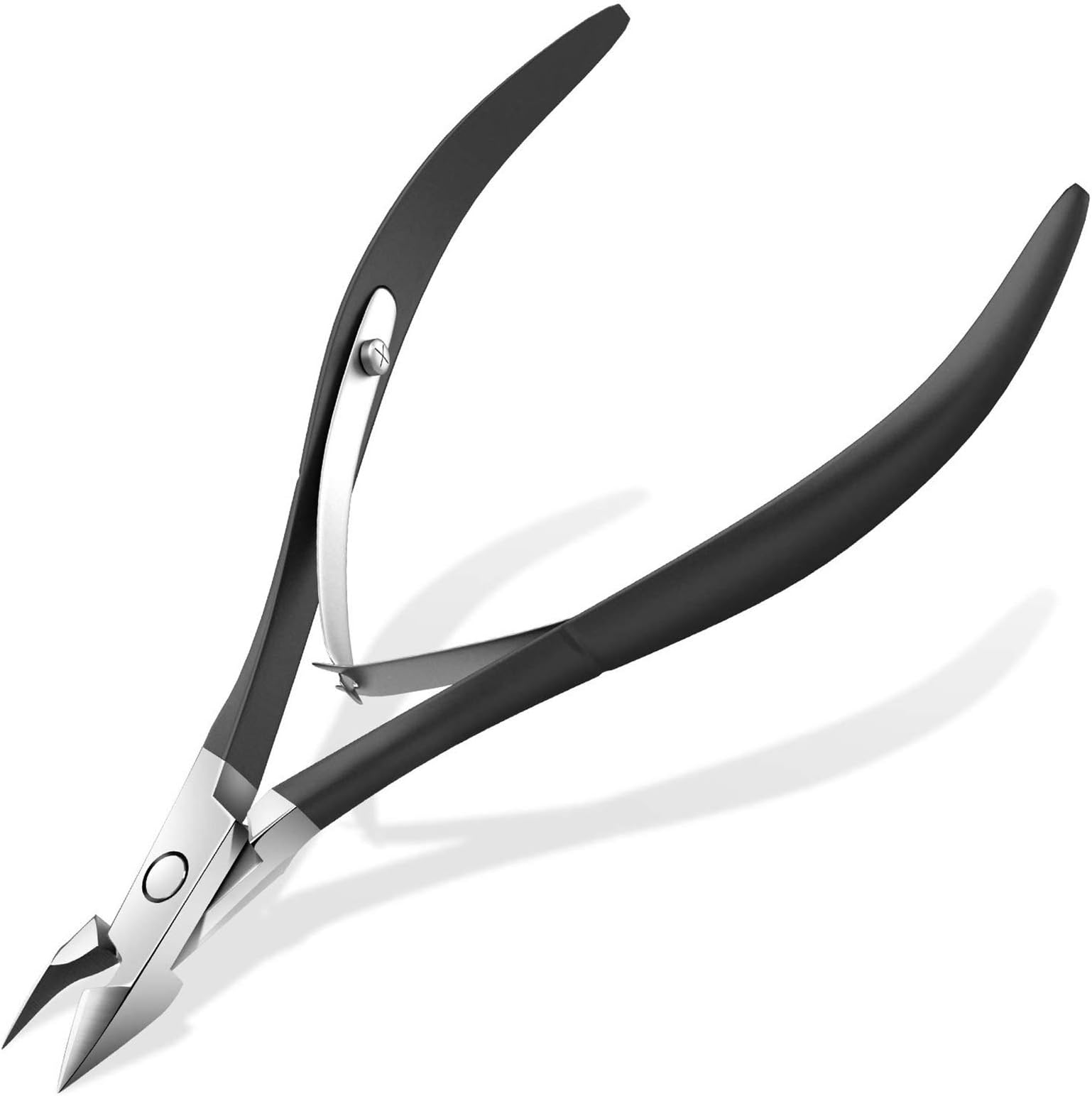 Cuticle Trimmer Professional - Stainless Steel Cuticle Nipper Professional Cuticle Cutter Cuticle Clippers Scissors Cuticle Remover Manicure Tools by INFELING Black