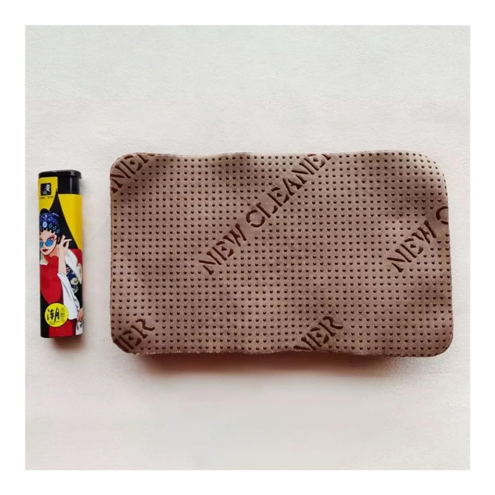 10 toallitas antideslizantes de microfibra para gafas, tamaño pequeño, color gris y marrón, para limpiar lentes, cámara, reloj de pulsera (10 marrones)
