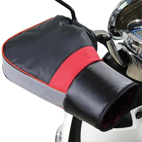IBLUELOVER Gants de Moto Gant de Poignée Hiver épais Manchon Couvercle pour Motocyclette Vélo Cyclisme Scooter Gants Imperméable Chauffant Guidon de Protection Gant Chauds Moto Coupe-Vent