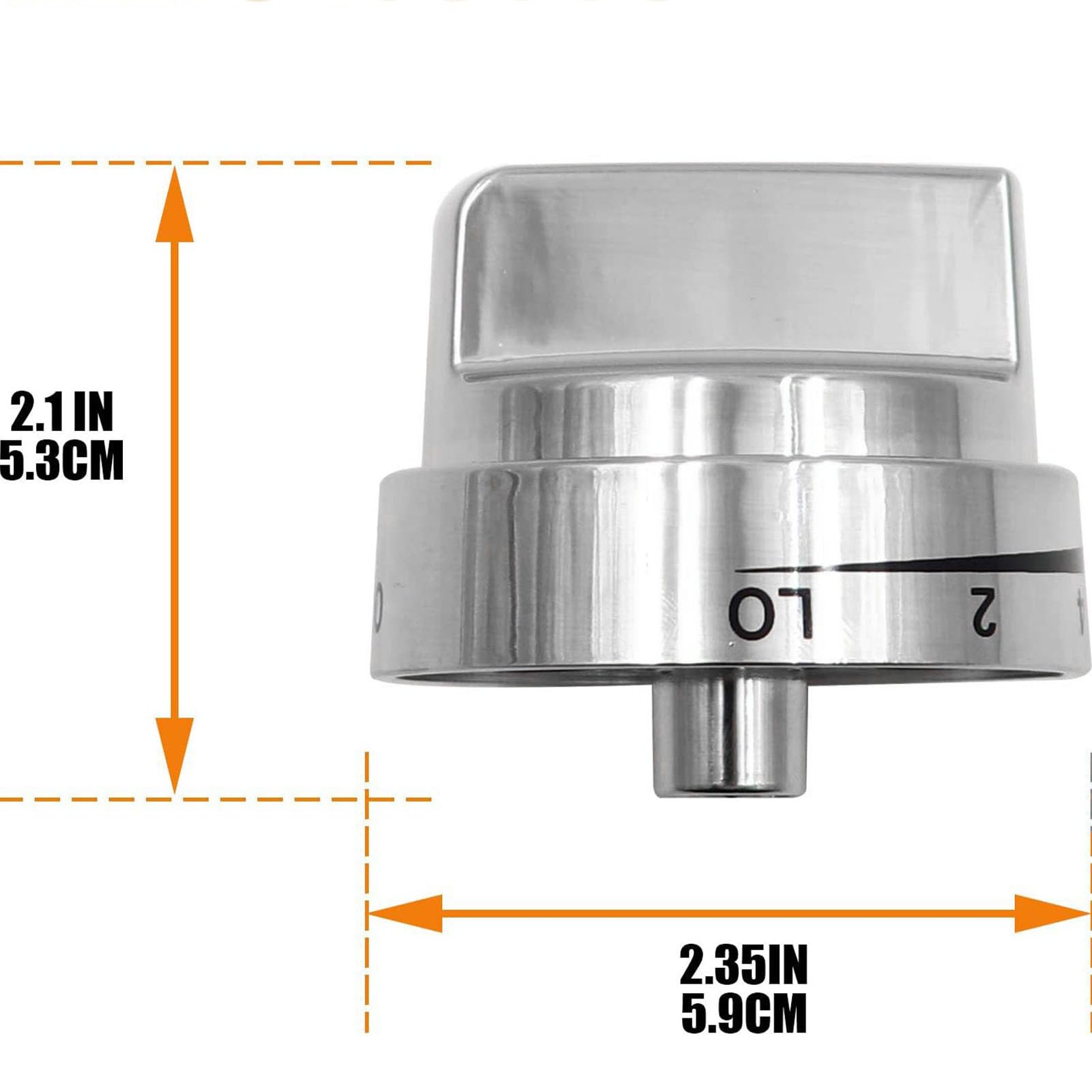 SIXRUN Stove Knob Ersatz 5er Pack, Chrom (SILVER)