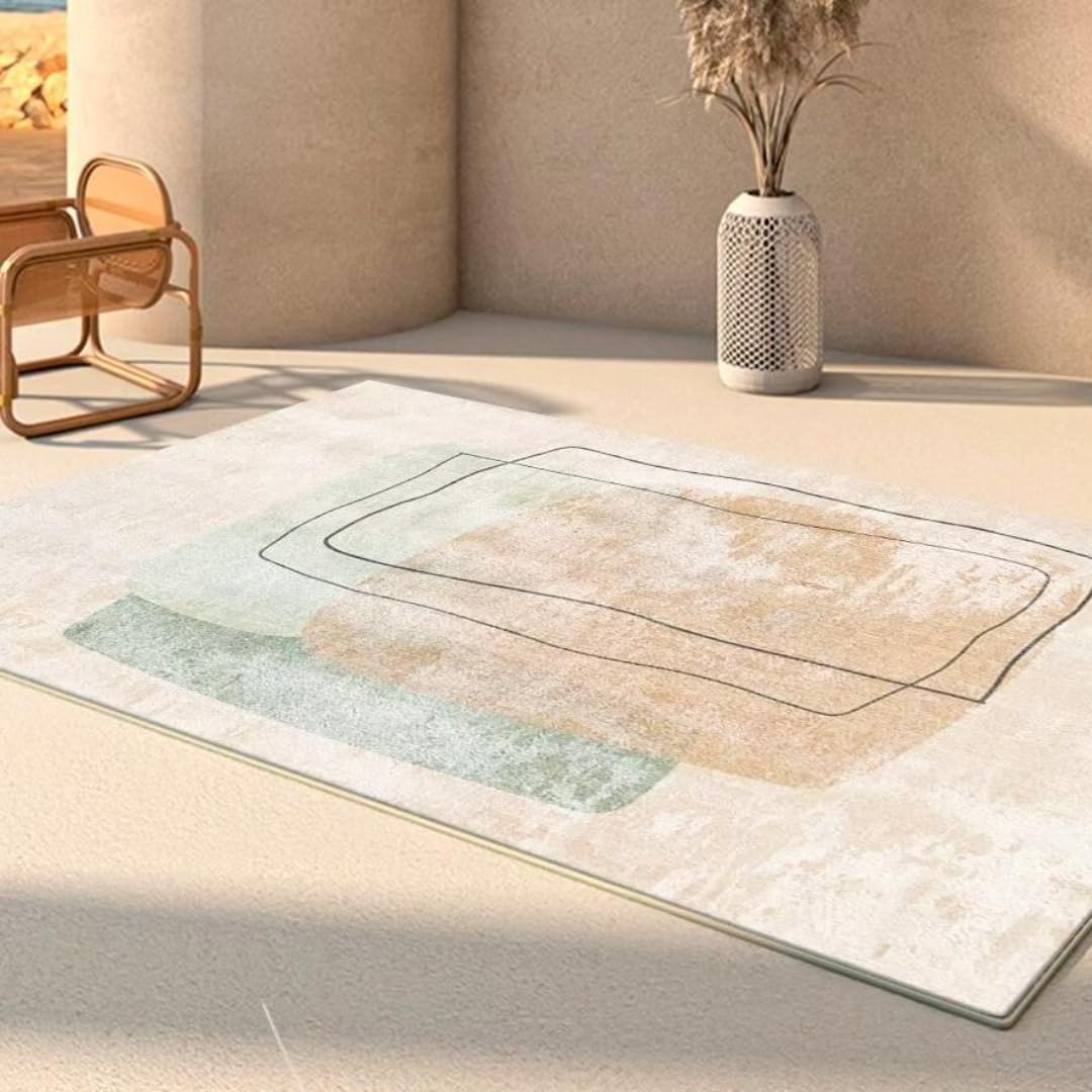 Grand tapis de table basse abstrait nordique 180x200cm pour salon