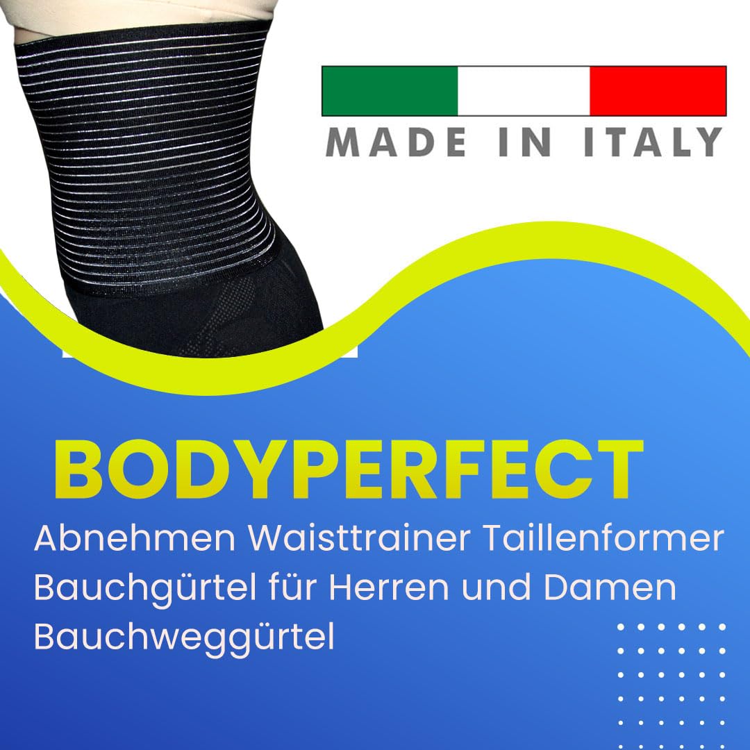 BODYPERFECT Postpartale Bauchband nach der Operation - Unisex-Linderung von Rückenschmerzen - Rückenstütze des Bauchbandbinders - Einstellbare Verschlusshöhe 20 cm (Weiß, M)