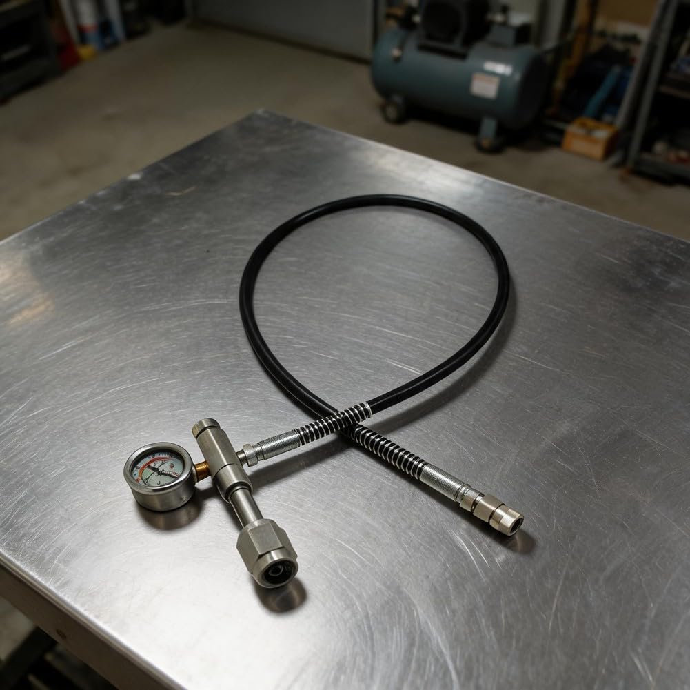 Manómetro Presión 6000 PSI CGA347 para acero Inoxidable Manómetro