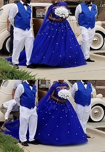 Miniatura 5 de Vestidos de Quinceañera de Tul Abullonado para Mujer con Capa de Encaje con Lentejuelas Vestidos de Graduación Escote Corazón Vestido de Baile con