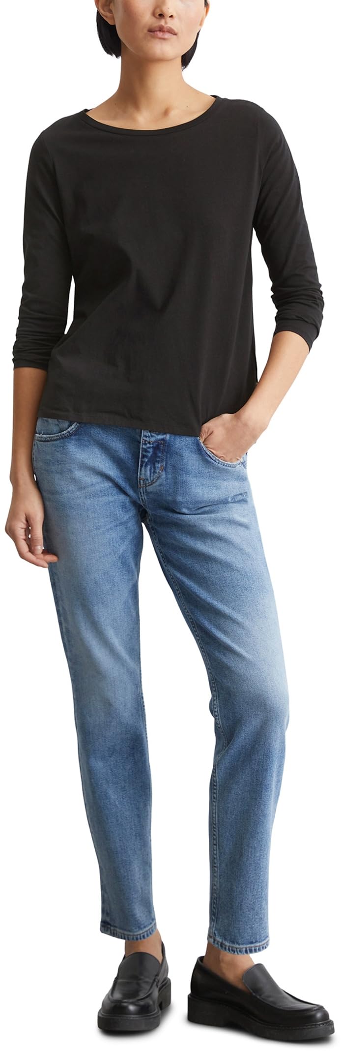 Marc OߴPolo Mujer Camiseta de Manga Larga de algodón orgánico Regular fit