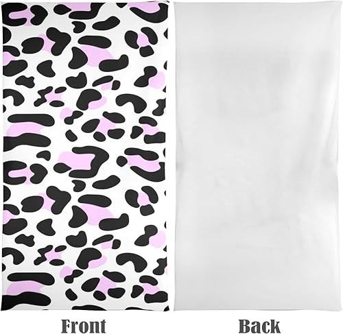 Miniatura 2 de OTVEE Toalla de playa de gran tamaño con corazones rosas y negros, toalla de piscina extra grande de 31 x 71 pulgadas, ligera, suave, absorbente,