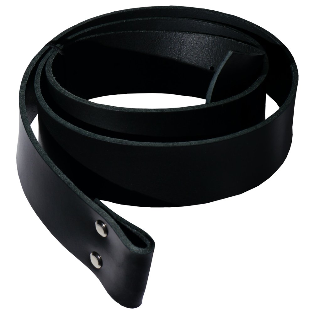 Wolfszeit Wechselgürtel SINDRI aus schwarzem Rindleder für Buckles Handarbeit von 70cm - 190cm
