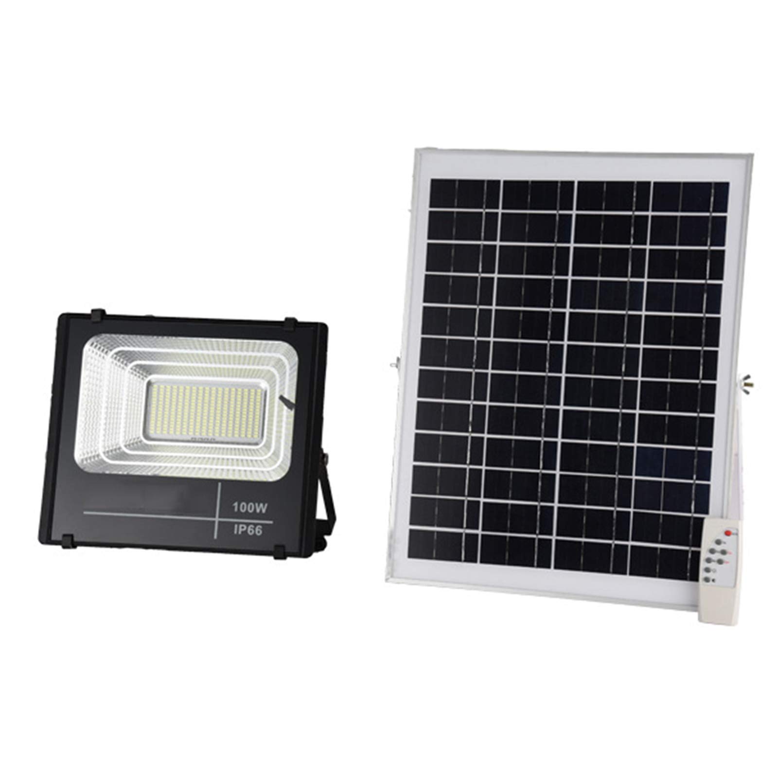 Proiettori solari, luci a LED Intelligenti per Esterni, Impermeabili IP65, per Cortili, con Controllo remoto, Ideali per insegne pubblicitarie, parchi e lampioni stradali,