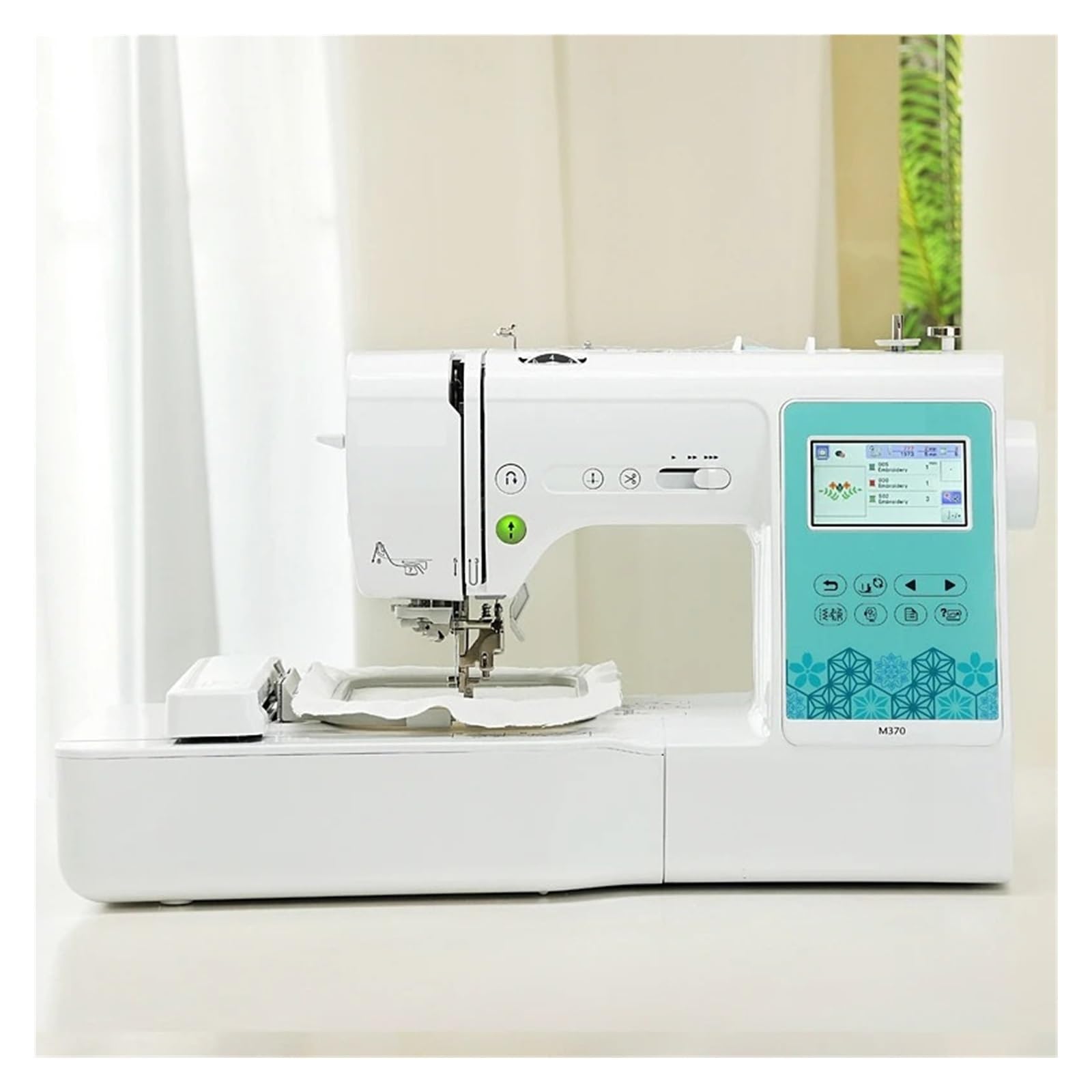 M370 Máquina de bordar para computadora para coser el hogar, eléctrica, automática, segura y práctica