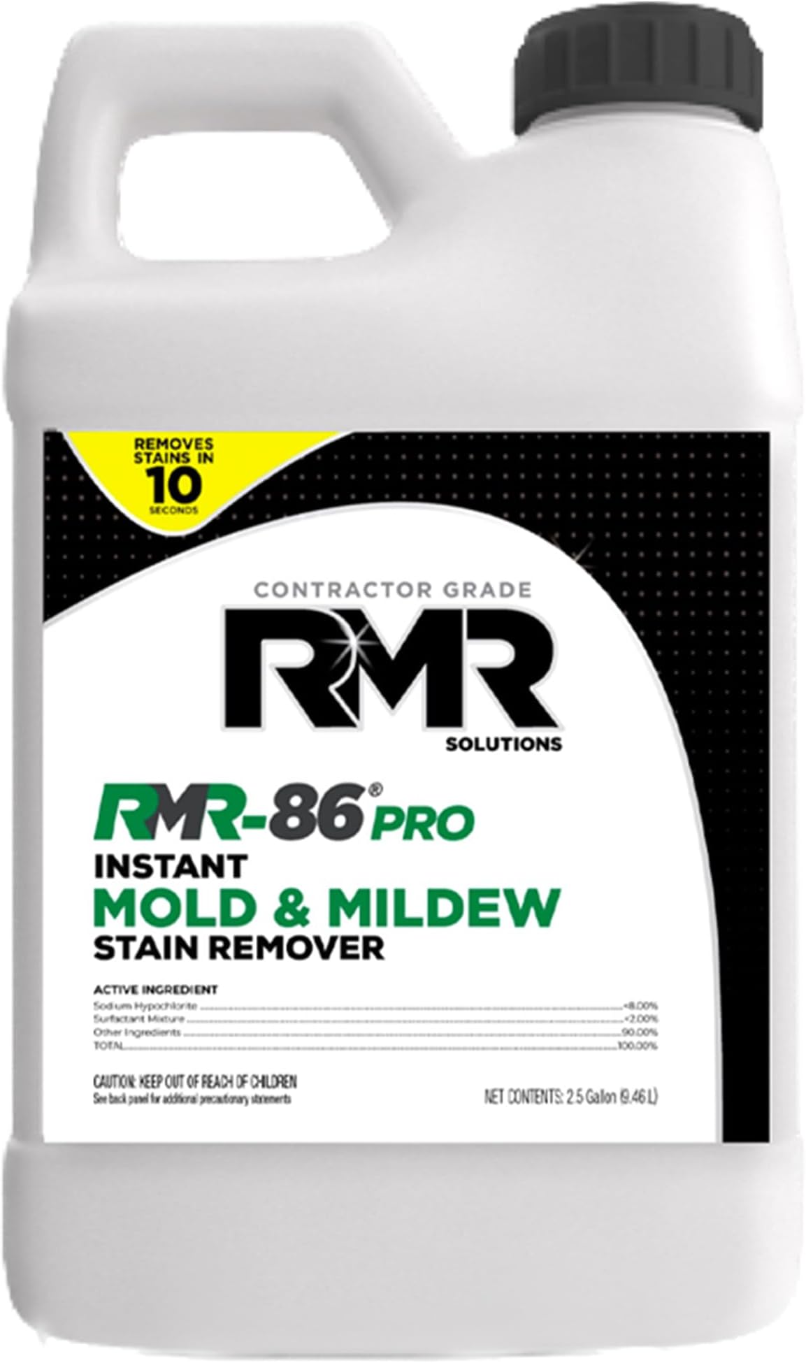 RMR-86 Pro Contractor Grade Mold Stain & Mildew Stain Remover Cleaning Solution, Professional Quality Formula, 2.5 Gallon