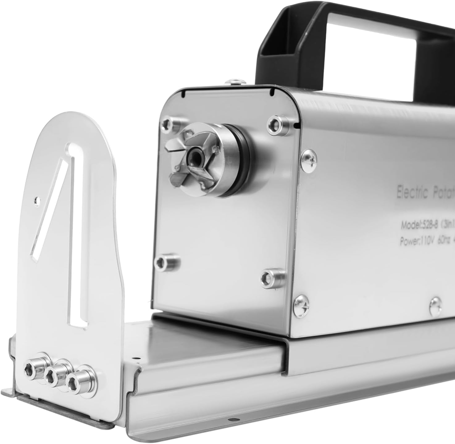 3-in-1 Electric Potato Spiral Cutter Machine - Commercial Curly Fry & Tornado Potato Maker, 40W Heavy Duty Stainless Steel for Restaurant Home Use (110V)