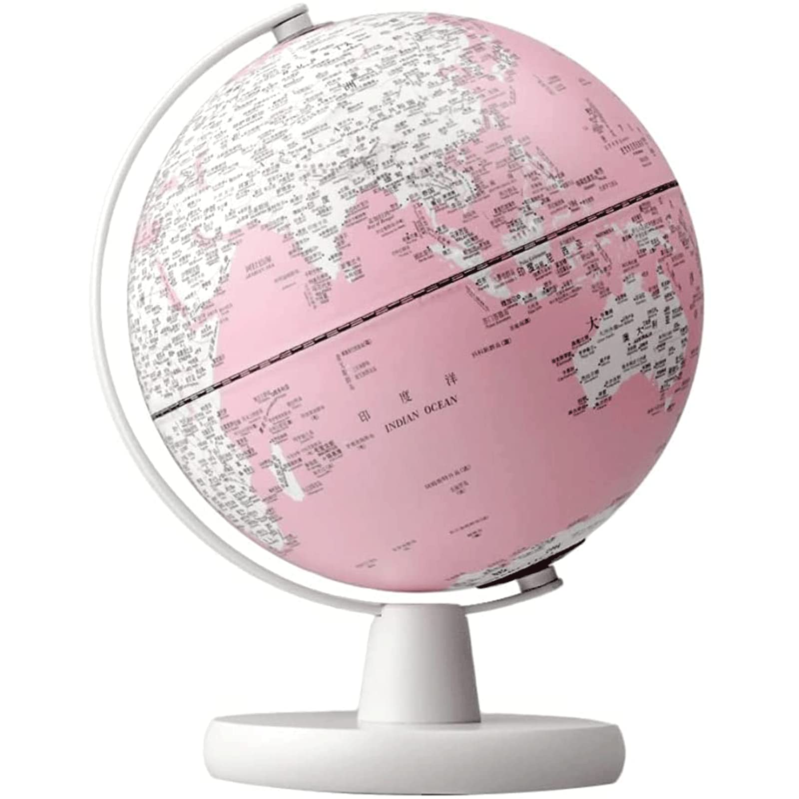 Globe terrestre Globe illuminé avec Support Rose Light Up World Globe Lamp Construire en 5 Couleurs LED Night Light Globes of Earth pour Les Enfants Qui apprennent Actualisé