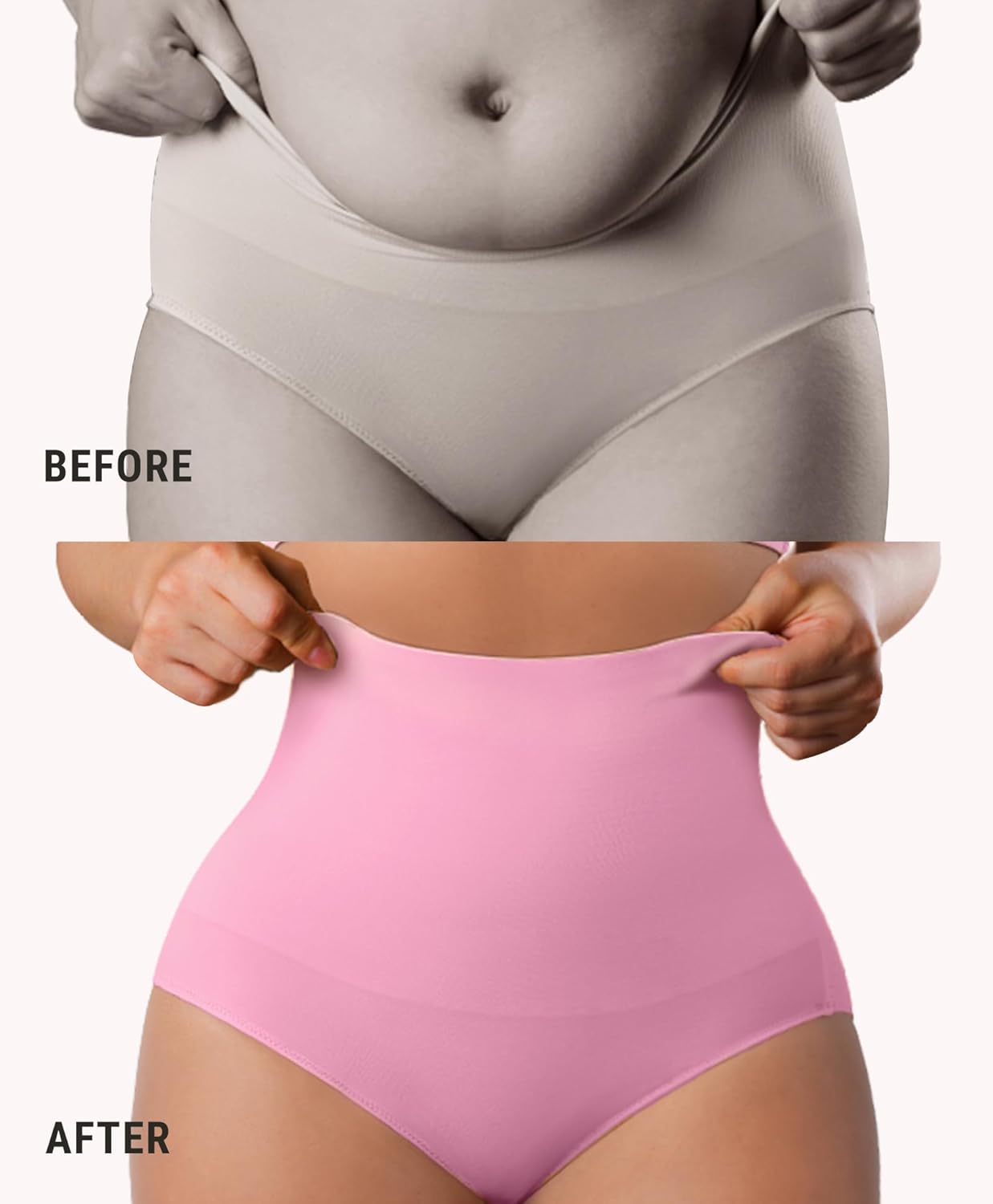 FeelinGirl Tummy Control Underwear for Women Mid-Waisted Stomach Shapewear for Women Seamless Body Shaper Panties - Image 4