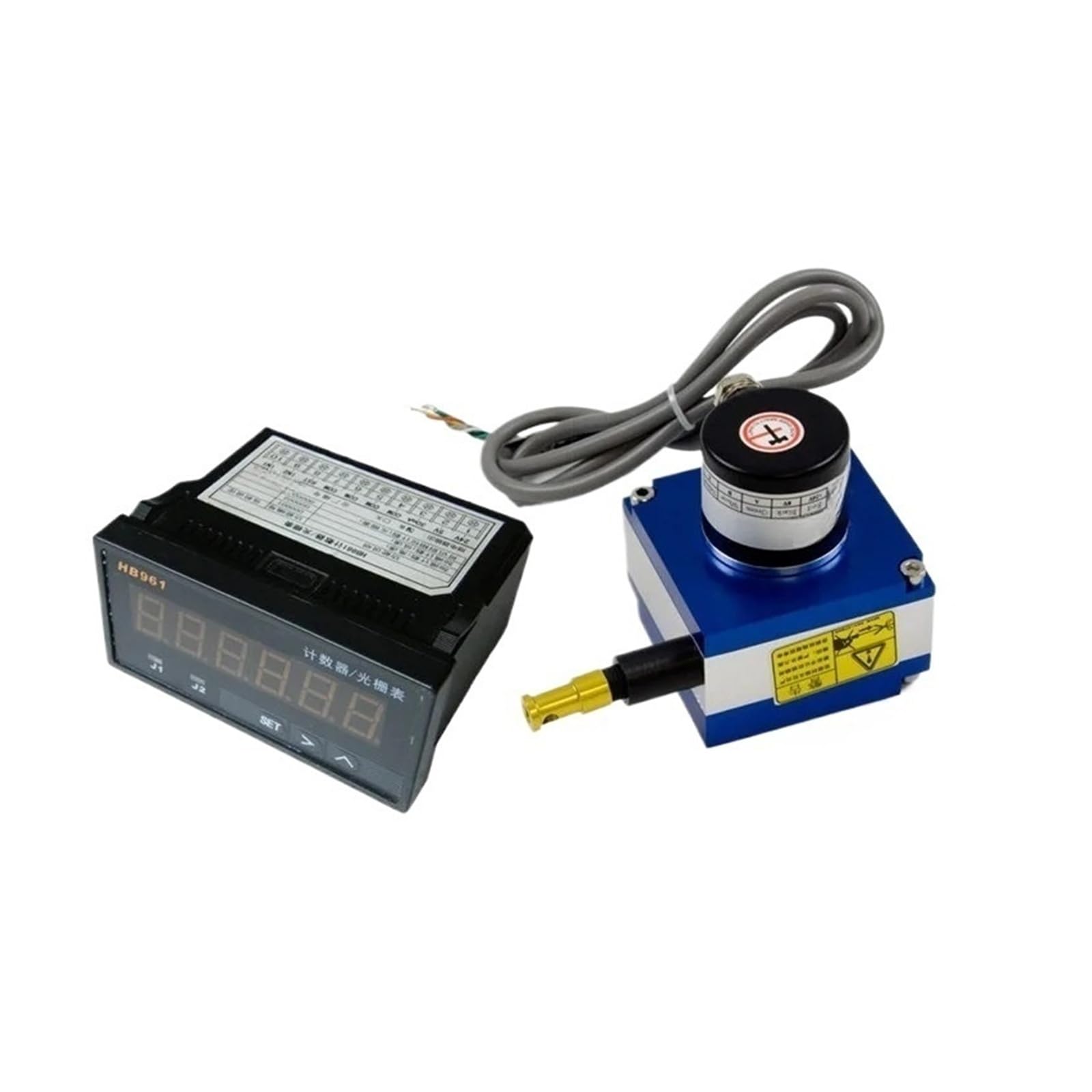MXXDMOPD Length Measuring Counter Meter with 6 Digit Indicator Wheel Encoder Draw Wire Displacement Sensor(CESI-S1500)