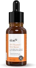 SkinQ 15% Vit C Face Serum for Glowing & Brightening Skin (20 ml) | Helps reduce Pigmentation, Patches, Dark Spots & Tan | Glow Serum for Men & Women with All Skin Types | Lightweight & Non-drying