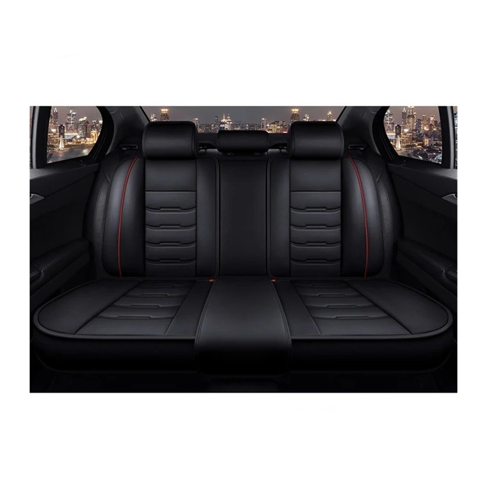 Housse Siège Voiture Cuir pour Tous Les Modèles pour Captur pour Logan pour Kadjar Trafic Scenic Megane Sieges Voiture Couvre(Rear Seat Cover 1)
