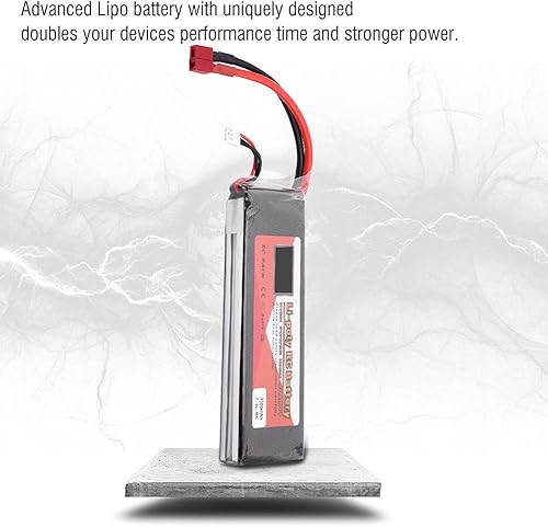 Miniatura 2 de Batería Lipo recargable 2S de 7.4 V Lipo con enchufe en T para coche a control remoto, camión, barco, vehículos (3500mAh 60C)