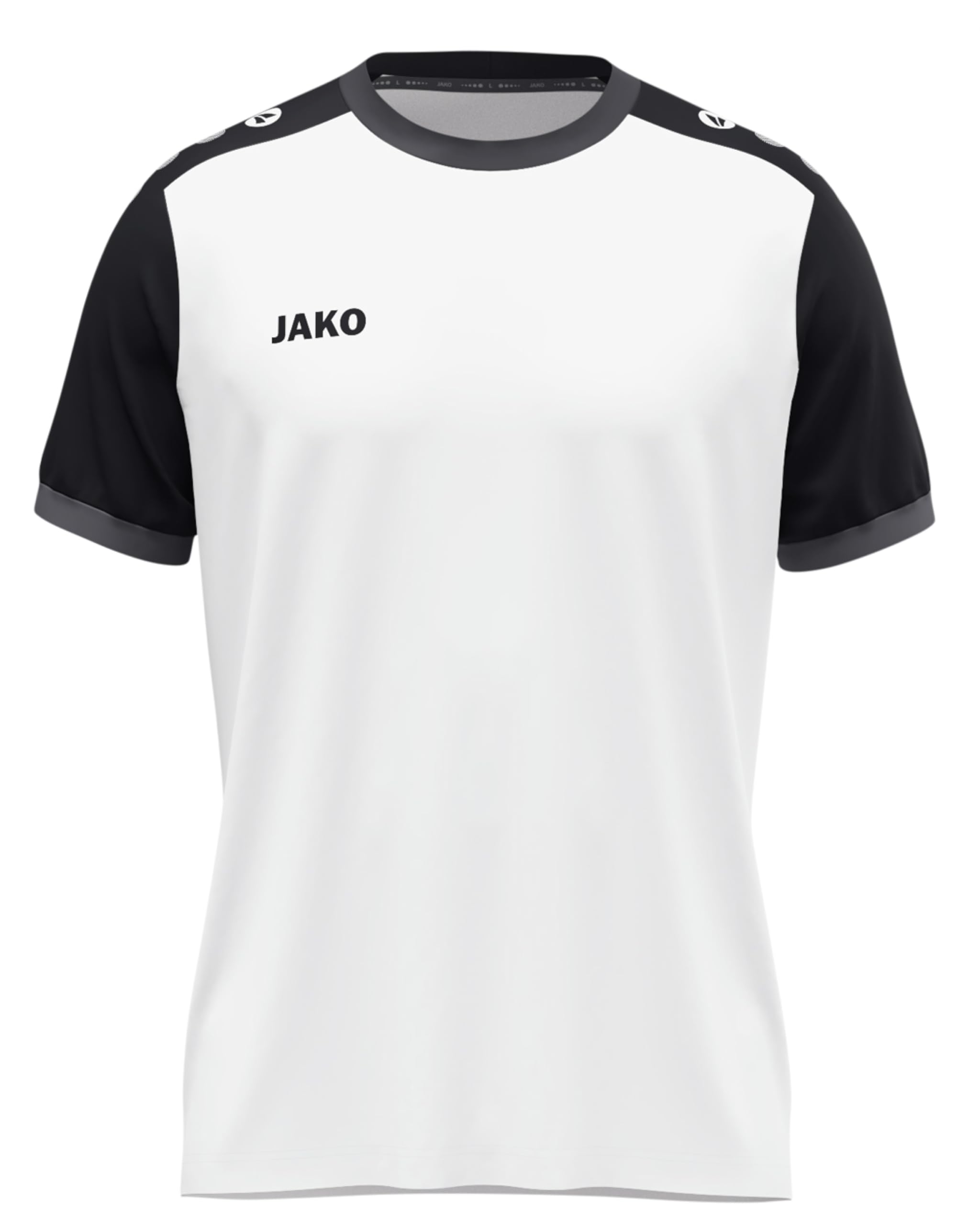JAKO Trikot Kurzarm Dynamic – Kinder, Weiß/Schwarz/Anthrazit, Größe 164