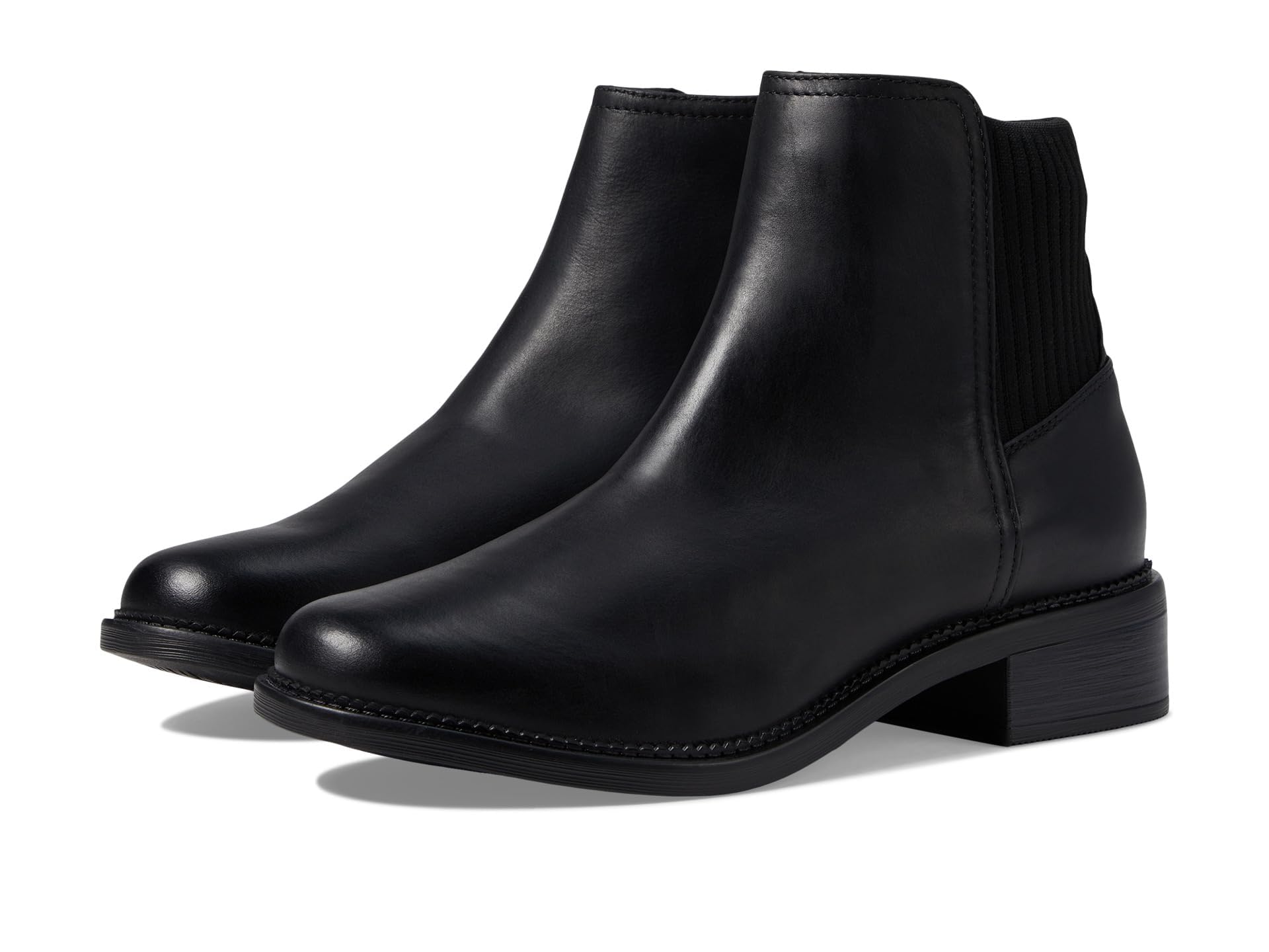 Clarks Women's Maye Palm Fashion Boot, Black Leather, 7.5