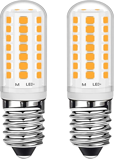 Euxper E14 LED Bulb 3W Warm White 28W Halogen Equivalent Energy Saving, E14 Small Edison Screw (SES) LED Light Bulbs 360LM for Freezer/Cooker Hood/Sewing Machine, AC220-240V, 2 Pack