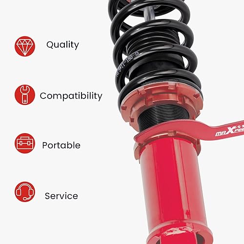 Miniatura 4 de 1 par de acero de ajuste de choque herramienta de suspensión llave llave llave de bobina sobre resortes para Honda Civic para Subaru Impreza para