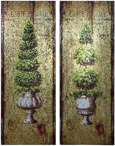 Topiary Metal Wall Panels, Set of 2