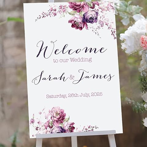 Welcome to Our Wedding Sign - Personalised (A1) Cover