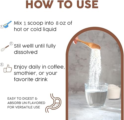 Miniatura 7 de Vital Life, polvo de péptidos de colágeno + 17 súper ingredientes, 1 libra, sabor a cacao, apoya el cabello, la piel, las uñas, los huesos, las