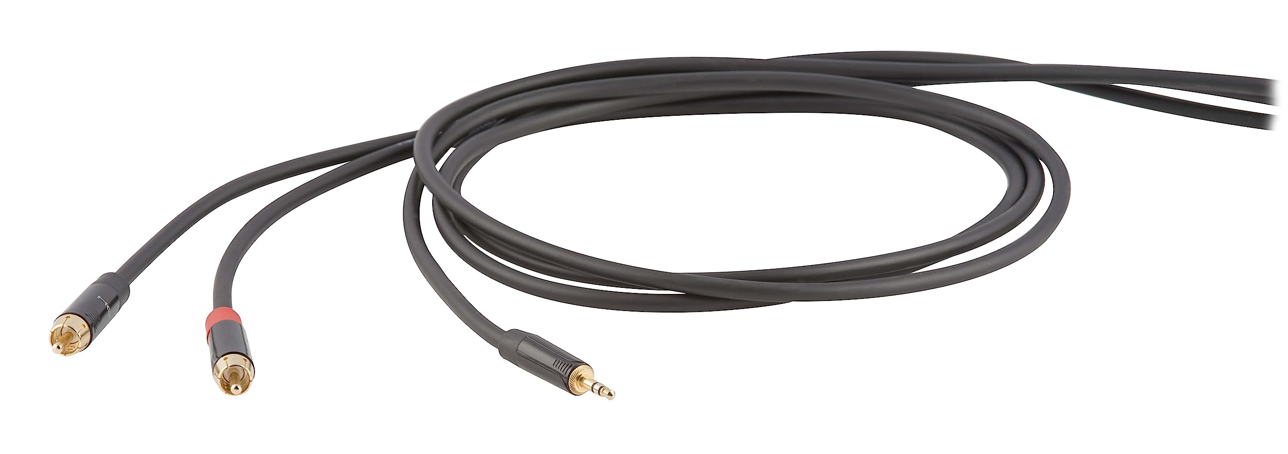 Proel DHG520LU3 Cavo INSERT Professionale 3mt: Jack 3,5mm Stereo A 2 RCA, Connettori Die Hard Gold!