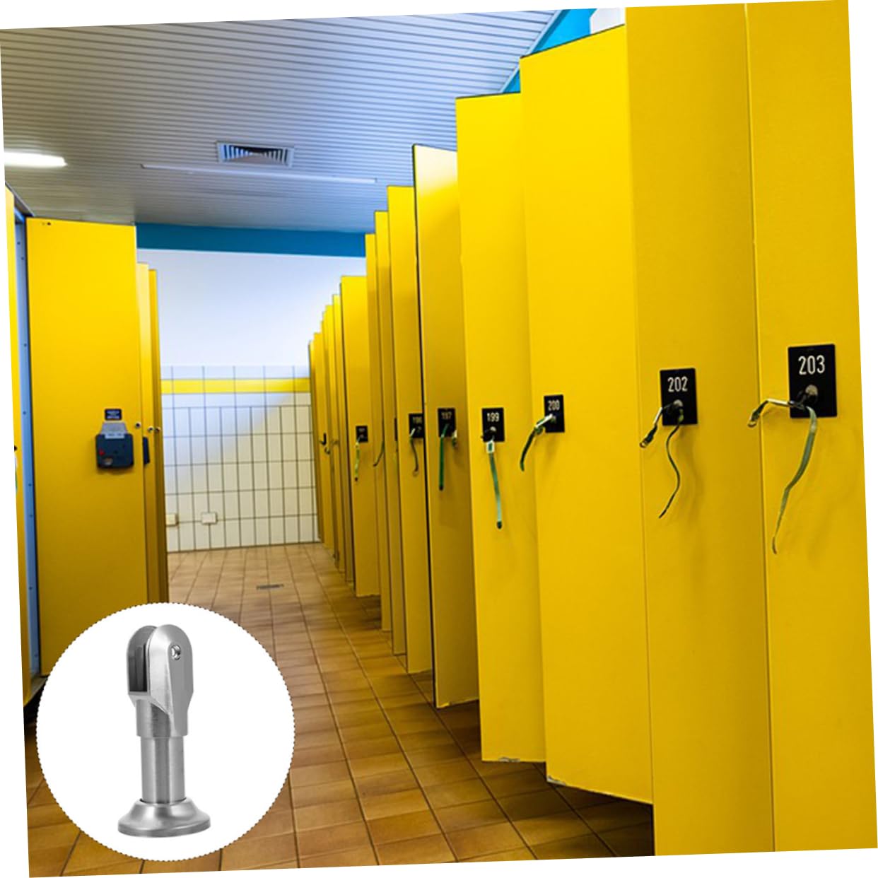 FONDOTIN Toilet Partition Foot Stainless Steel Partition Bracket Strong Bearing Capacity