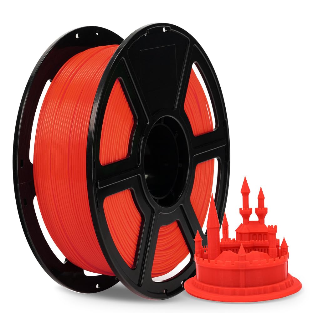 FLASHFORGE ABS PRO Filamento per stampante 3D, filamenti tenaci e resistenti al calore, bobina da 1 kg (2,2 libbre), precisione dimensionale +/- 0,02 mm, filamento ABS forte e durevole (Rosso)