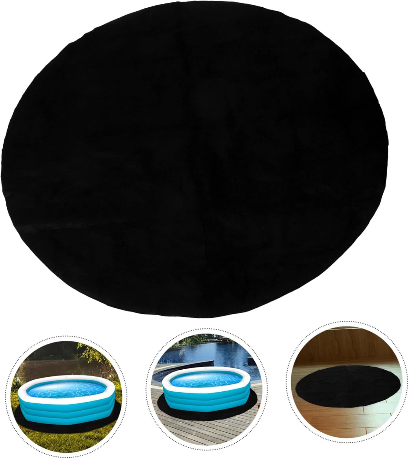 Round Grey Hot Tub Non-Slip Cushion Mat Anti-Fatigue Floor Rug for Hot Tubs Yoga and Outdoor Use Durable Absorbent Felt Pad Diameter