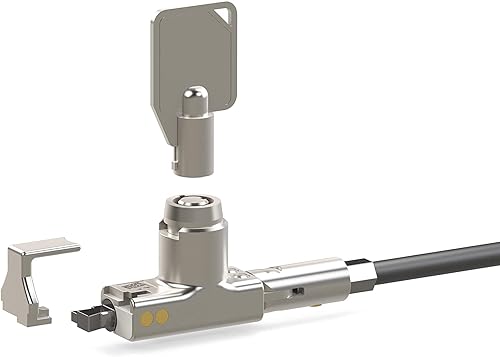 Miniatura 6 de Noble Locks TZ03T Cerradura de cuña ultra compacta con llave de barril para portátiles Dell Latitude