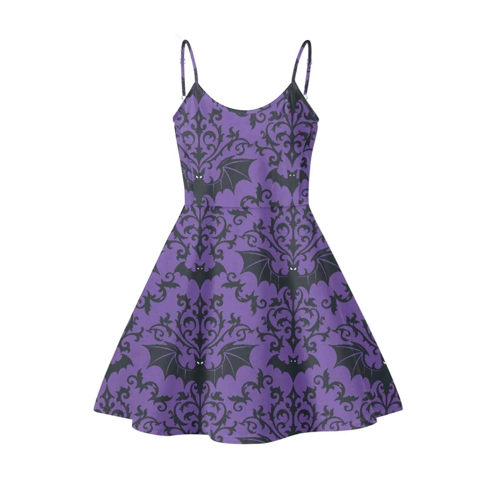 Women's Spaghetti Strap Dress Summer Casual Swing Sundress Girls Beachwear Swing Mini Dress