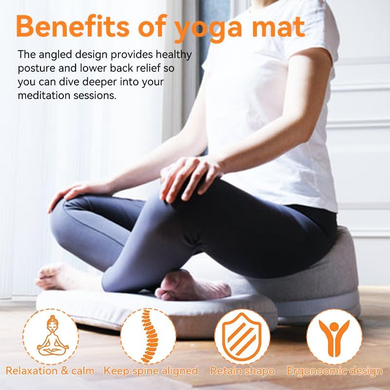 Multifunctional ErgoShell Yoga Meditation Cushion Set, Machine Washable, Ergonomic Support for Spinal Alignment, Posture, Ankle Pressure Relief