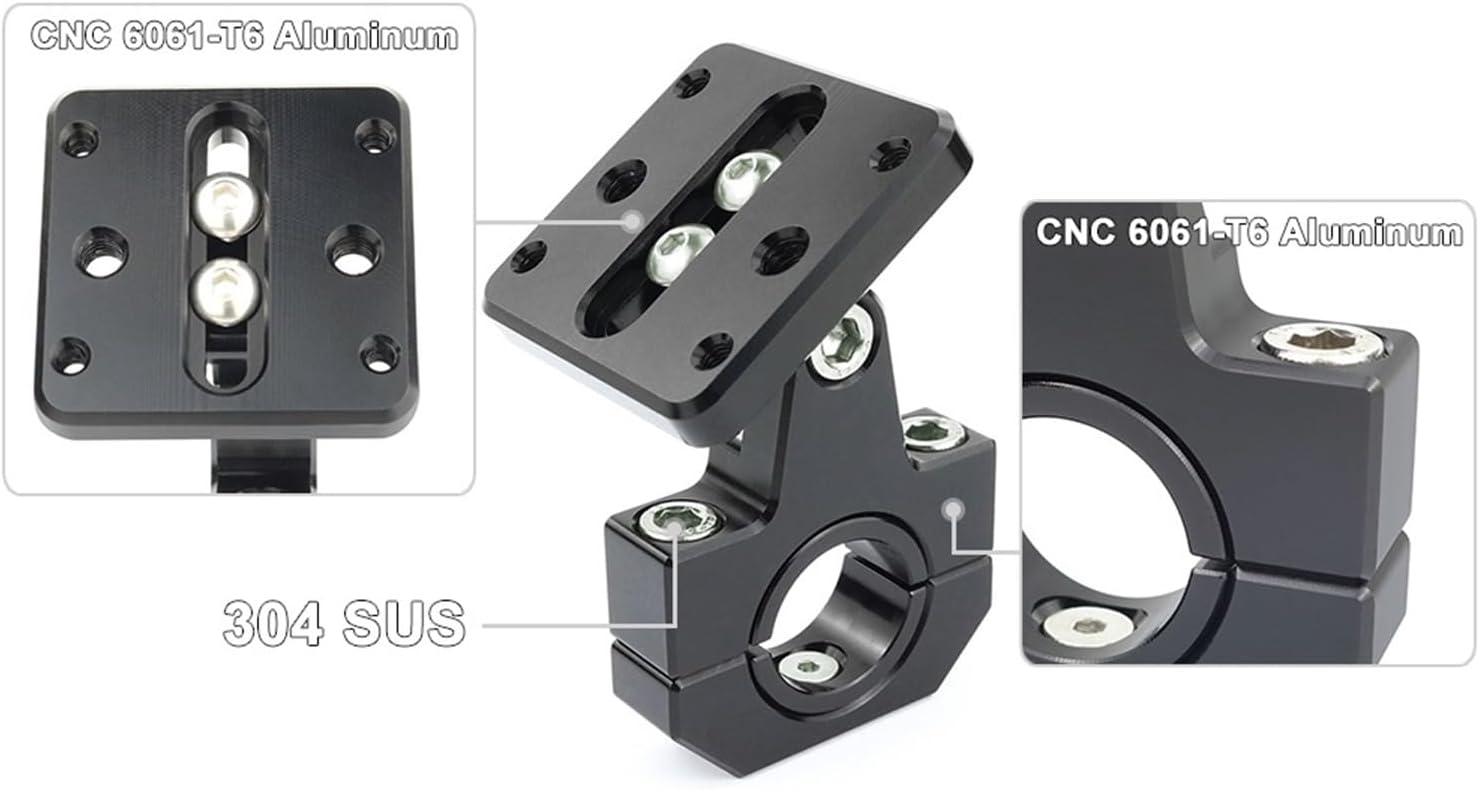 Compatible with Triumph Tiger 800/1200/1050 Speed Triple 955 1050 I Street Triple675 Speed Four GPS Mount Handlebar Clamp Navigation Bracket