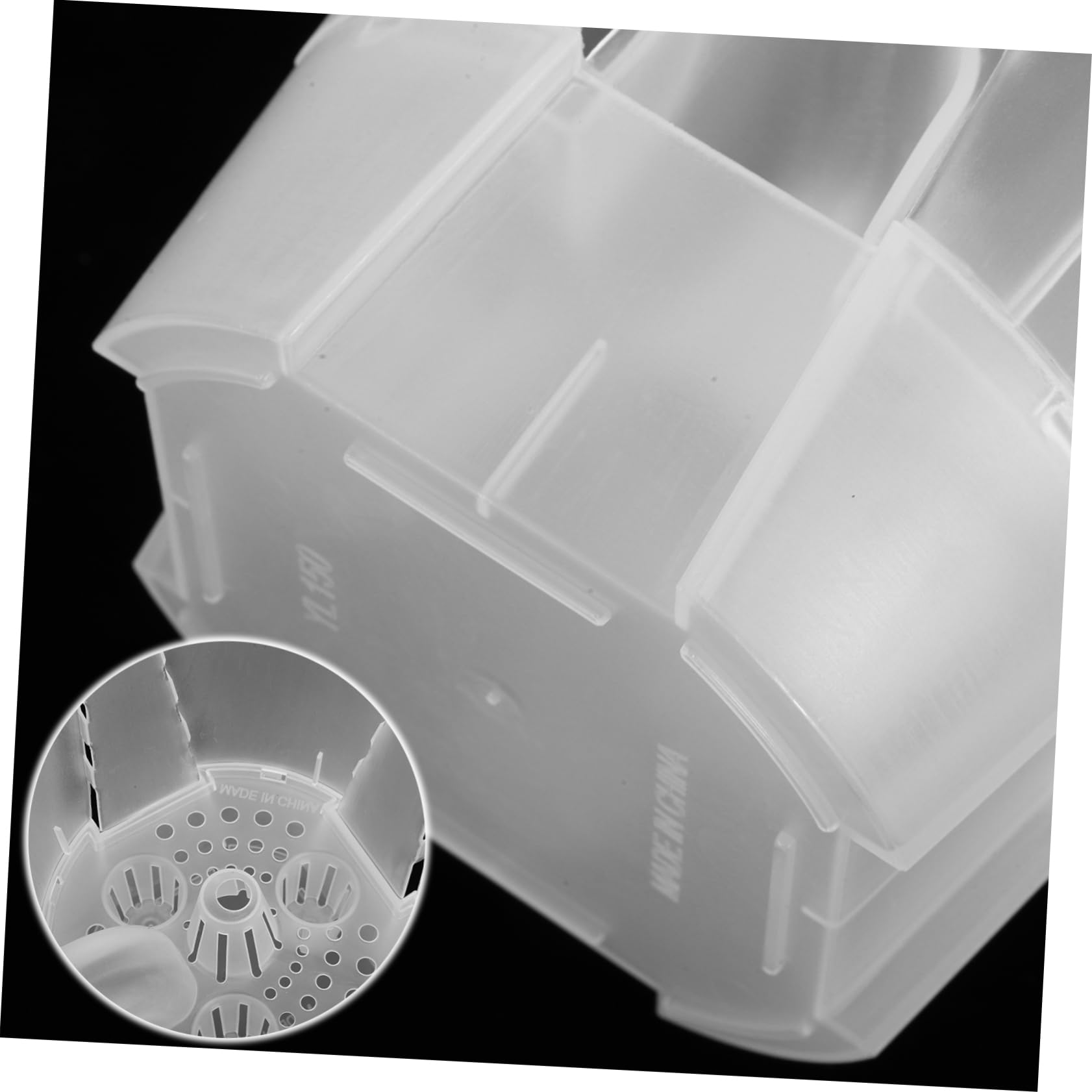 Happyyami 6 Pièces Bassin de Montagne Vert Transparent Pot de Fleurs en Plastique Transparent Pot de Fleurs Auto-drainant Pots Auto-drainants pour Plantes d'intérieur Pot d'orchidée PP
