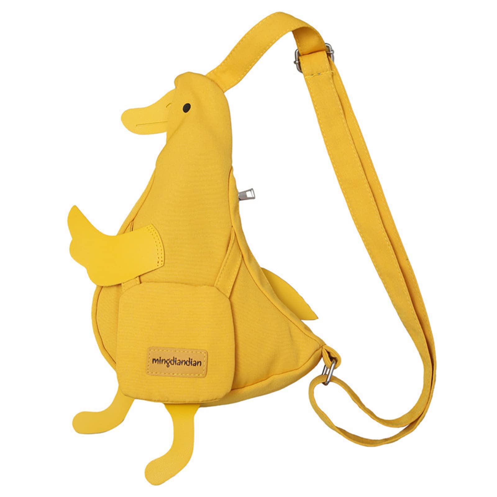 Kawaii Duck Purse Unisex Funny Animal Shoulder Bag Cute Cartoon Chest Wallet Novelty Bag Unique Canvas Messenger Bag