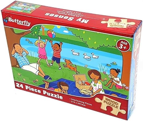 Butterfly Wooden Puzzle 24-Piece Set