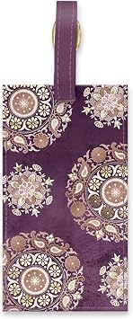 Punch Studio Luggage Tag, Peacock Paisley 43888