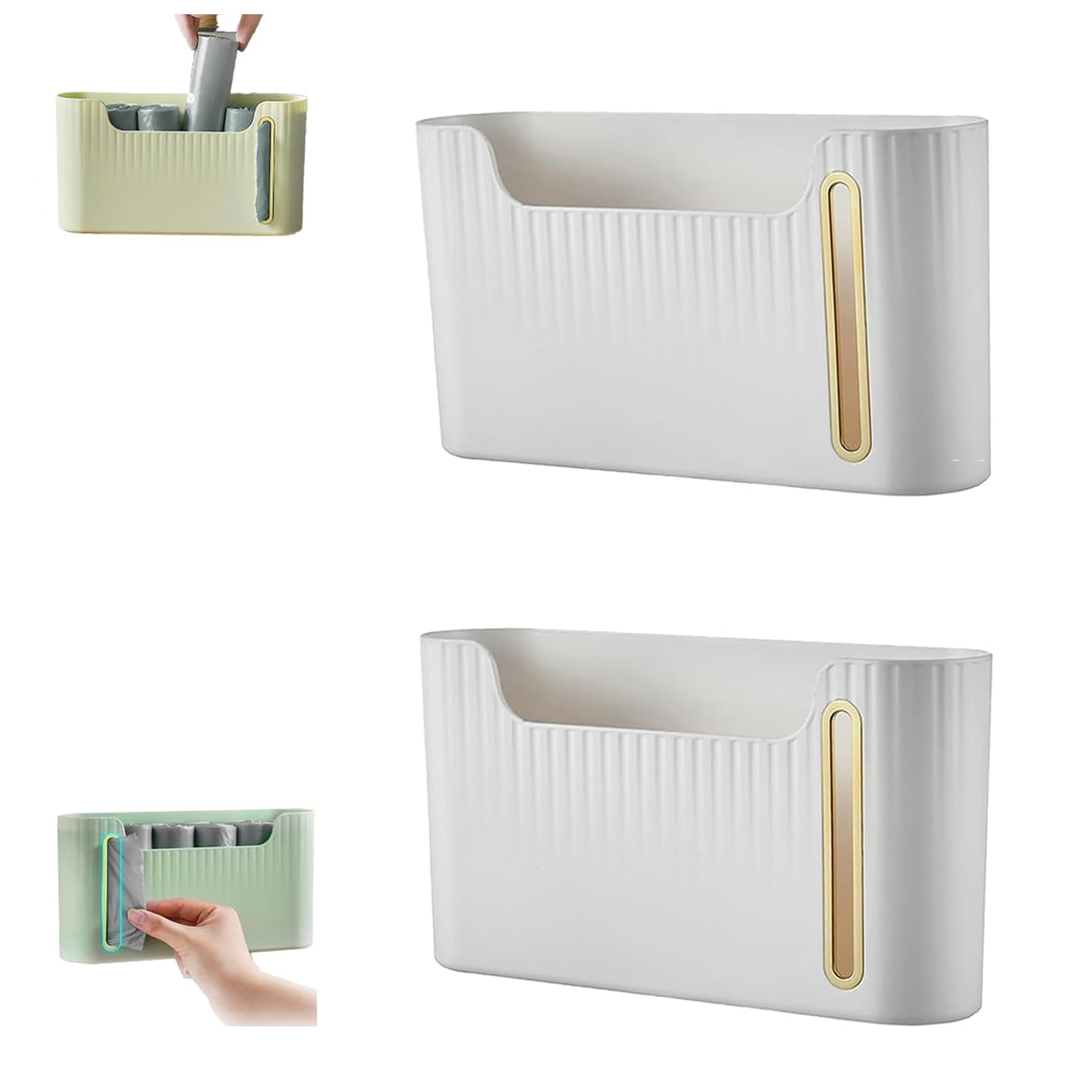 Organizador de Bolsas de Basura montado en la Pared, dispensador de Bolsas de Basura, Caja de Almacenamiento de Bolsas de Basura montada en la Pared para Bolsas de plástico, Caja de almacena