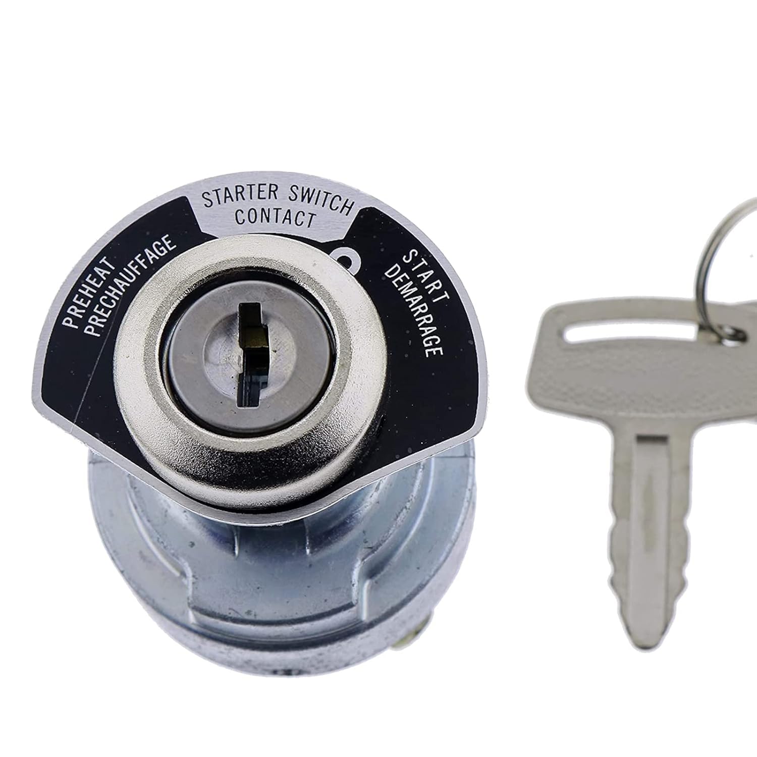 FridayParts Ignition Starter Key Switch 1E013-63590 183827 for Kubota D722 D902 D1305 V1305 Grasshopper 721 721G2 721D 721D2 321D 722D 722D2 322D 725D 325D 729 729G2 729T6 329,Silver