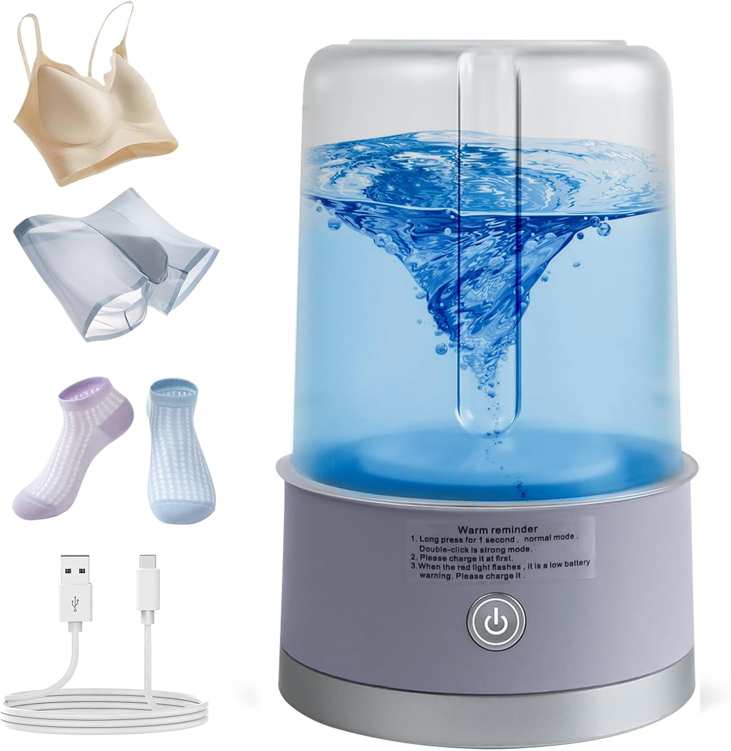Portable Mini Washing Machine | Compact Deep Cleans Underwear, Baby Clothes, Small Laundry | Lightweight for Apartment, Dorm, Hotel, Travel & Camping | Quiet Energy-Efficient（Purple）