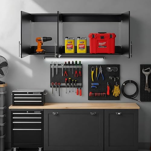 Miniatura 19 de Prepac Elite - Armario de pared de 54 pulgadas, armario de almacenamiento gris claro con 2 estantes ajustables, almacenamiento para despensa, cocina