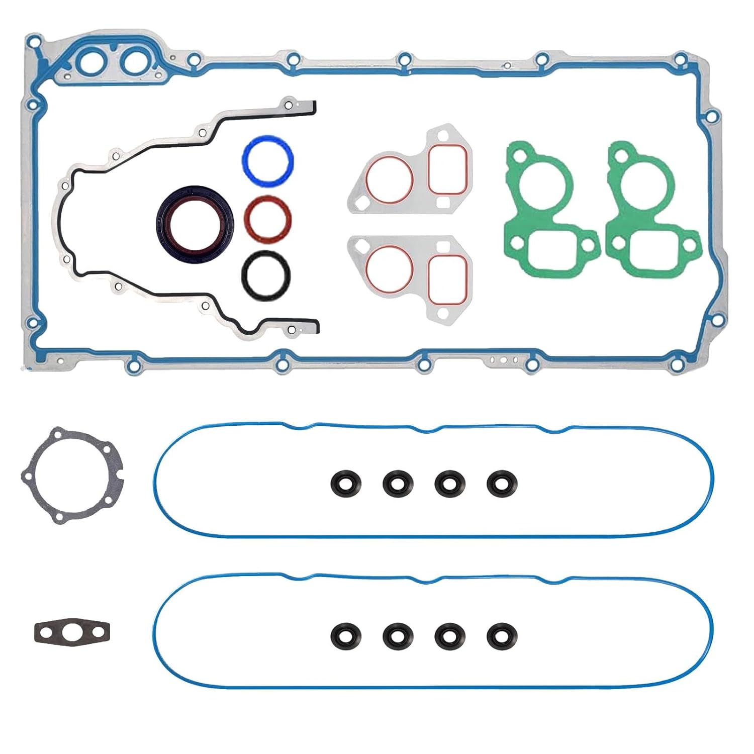 LS Gasket Kit for GM LS Series V8 Engines Fits 4.8L 5.3L 5.7L 6.0L 6.2L Chevrolet GMC Cadillac Pontiac Saab - Includes Oil Pan OS30693R, Front Timing Cover TCS45993 & Valve Cover VS50504R1 Gaskets