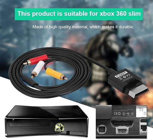 Miniatura 7 de Cable AV de TV, cable de 5.9ft, componente ABS, cable de audio y vídeo, cable para Xbox 360 Slim