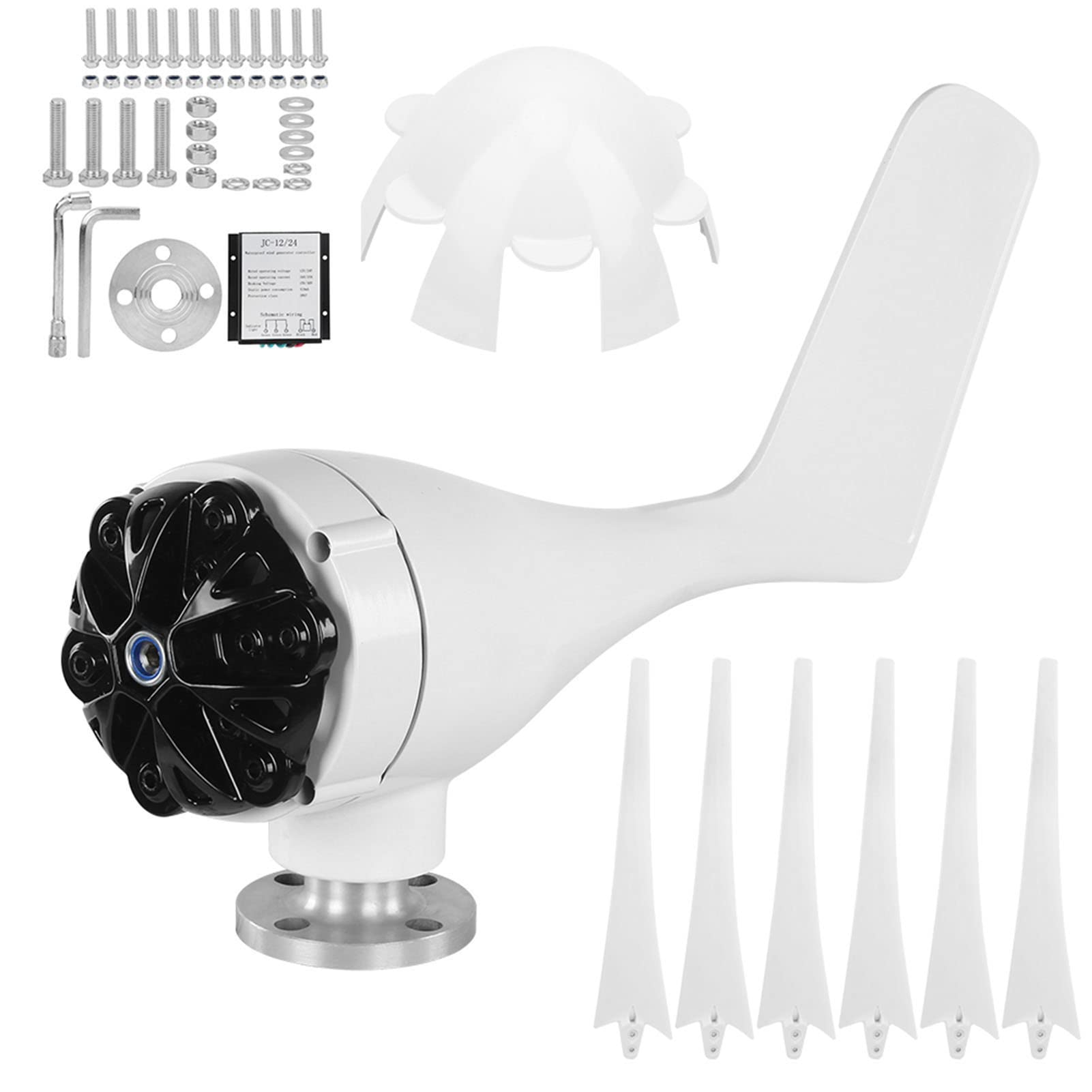 Marhynchus Windturbinen-Set, 100 W, 12 V, Kleiner Windgenerator mit 6 (12V)